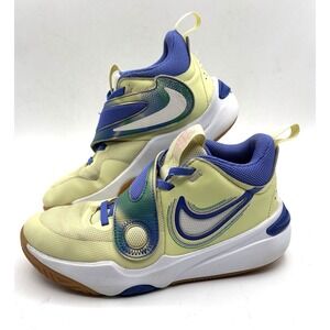 Size 4.5Y  Team Hustle Luminous Green Ultramarine Kid Basketball FN6676-300